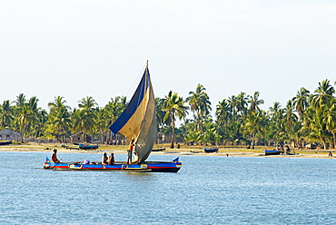 Fishing boat, Morondava, Madagascar, Indian Ocean, Africa