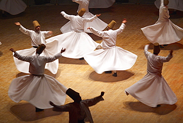 Whirling Dervishes at the Dervishes Festival, Konya, Central Anatolia, Turkey, Asia Minor, Eurasia