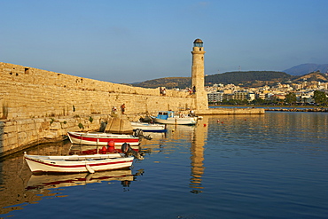 Venetian port of Rethymnon, Crete, Greek Islands, Greece, Europe