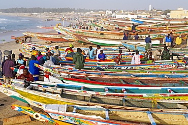 Kayar fishing harbour, the biggest fishing harbour in Senegal, Senegal, West Africa, Africa 