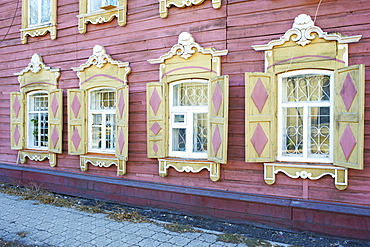 Wooden architecture, Irkutsk, Siberia, Russia, Eurasia 