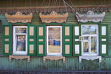 Wooden architecture, Irkutsk, Siberia, Russia, Eurasia 