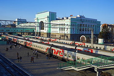 Trans-Siberian railway station, Novosibirsk, Novosibirsk Oblast, Russia, Eurasia