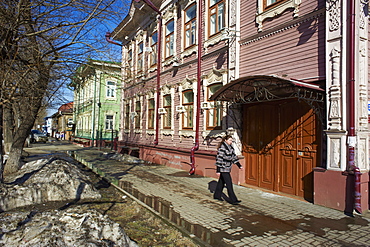 Wooden architecture, Tomsk, Tomsk Federation, Siberia, Russia, Eurasia