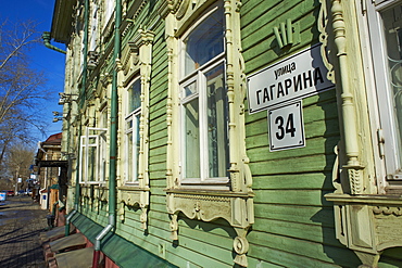 Wooden architecture, Tomsk, Tomsk Federation, Siberia, Russia, Eurasia