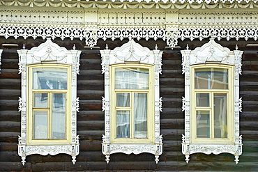 Wooden architecture, Tomsk, Tomsk Federation, Siberia, Russia, Eurasia 