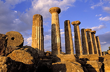 Hercules (Herakles) Temple, Valley of Temples, Agrigento, UNESCO World Heritage Site, Sicily, Italy, Europe