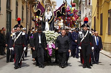 Procession of the Mysteries (Processione dei Misteri viventi), Holy Thursday, Marsala, Sicily, Italy, Europe