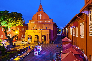 Christ Church, 1753, Malacca, UNESCO World Heritage Site, Malacca State, Malaysia, Southeast Asia, Asia