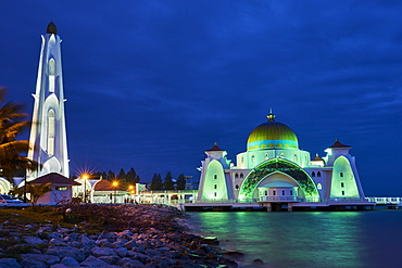 Selat Melaka mosque, Malacca, Malacca State, Malaysia, Southeast Asia, Asia