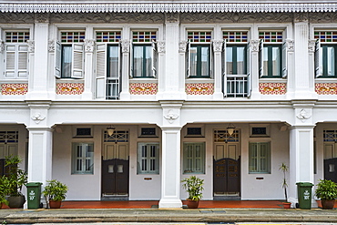 Peranakan houses in Euros District at the east of the city, Singapore, Southeast Asia, Asia