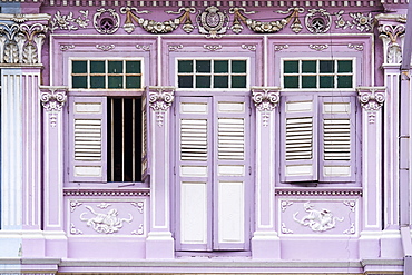 Peranakan houses in Euros District at the east of the city, Singapore, Southeast Asia, Asia