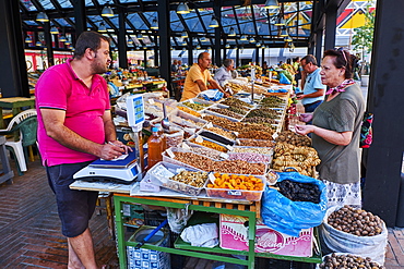 Markata e Pishkut market, Tirana, Albania, Europe