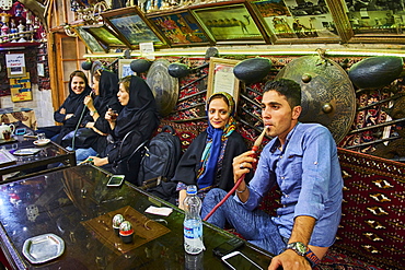 Azadegan teahouse, Isfahan, Iran, Middle East