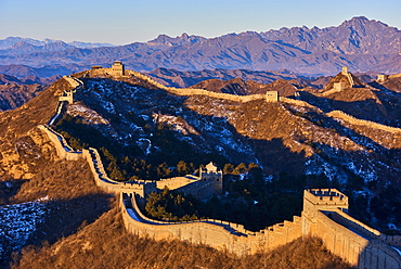 Sunlit Jinshanling and Simatai sections of the Great Wall of China, Unesco World Heritage Site, China, East Asia