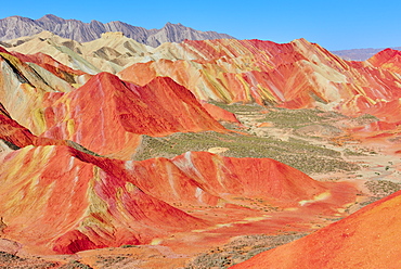 Colorful Danxia landform in Zhangye, UNESCO World Heritage Site, Gansu Province, China, Asia