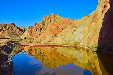 Colorful Danxia landform in Zhangye, UNESCO World Heritage Site, Gansu Province, China, Asia