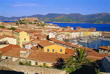 View over Portoferraio, Elba, Livorno, Tuscany, Italy