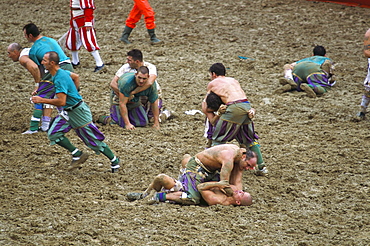 Football in 16th century style, Calcio Storico Fiorentino, Florence, Tuscany, Italy, Europe