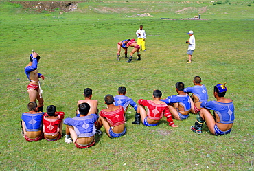 Mongolian wrestling school, near Ulan Bator, Mongolia