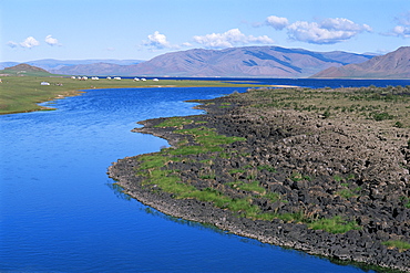 Lake Terkhiin Tsagaan Nuur, volcanic region of Khorgo, Arkhangai, Mongolia, Central Asia, Asia