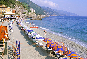 Fegina Beach, village of Monterosso al Mare, Cinque Terre, UNESCO World Heritage Site, Liguria, Italy, Mediterranean, Europe