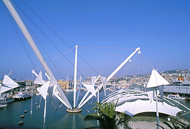 Bigo by Renzo Piano, Porto Antico, port area, Genoa (Genova), Liguria, Italy, Europe