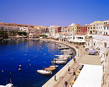 Harbour and village, Es Castell, Menorca (Minorca), Balearic Islands, Spain, Mediterranean, Europe