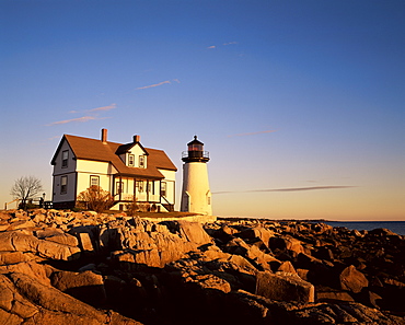 Prospect Harbour Point Light, lighthouse at Lubec, Maine, New England, United States of America, North America