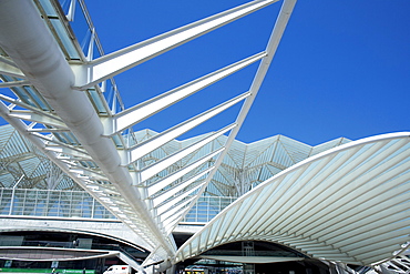 Oriente train station, Parque des Nacoes, Lisbon, Portugal, Europe