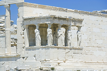 Porch of Caryatids, Erechtheion Temple, Acropolis, UNESCO World Heritage Site, Athens, Greece, Europe