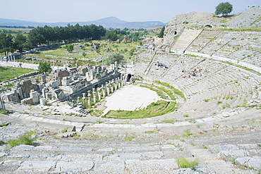 Ephesus amphitheatre, Ephesus, Anatolia, Turkey, Asia Minor, Eurasia