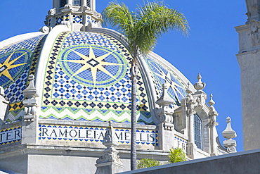 Tiled dome of the California Building which houses the Museum of Man, San Diego, California, United States of America, North America