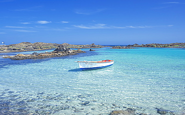 The clear waters of Isla de los Lobos, Fuerteventura, Canary Islands, Spain, Atlantic, Europe