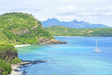 Nanuya Balavu Island, in the background Waya Island, Yasawa island group, Fiji, South Pacific islands, Pacific