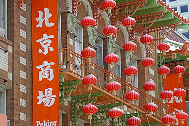 Lanterns in Chinatown, San Francisco, California, United States of America, North America