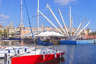 Bigo and Genoa Harbor, Genoa, Liguria, Italy