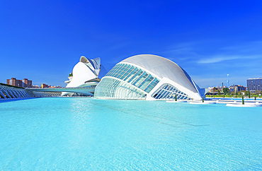 L'Hemisferic and Reina Sofia Arts Palace, City of Arts and Sciences, Valencia, Spain, Europe