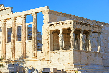 Porch of Caryatids, Erechtheion Temple, Acropolis, UNESCO World Heritage Site, Athens, Greece, Europe