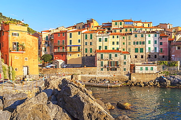 View of Tellaro village, Lerici, La Spezia district, Liguria, Italy, Europe