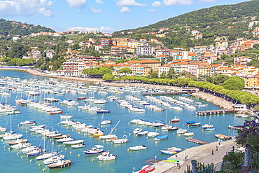 Marina harbour, Lerici, La Spezia district, Liguria, Italy, Europe