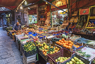 Vucciria market, Palermo, Sicily, Italy, Europe