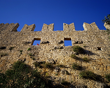 Walls of Ottoman castle, Simena Kekova, Turkey, Eurasia