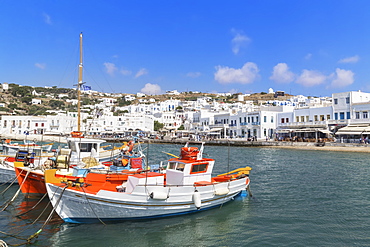 Mykonos Town old harbour, Mykonos, Cyclades Islands, Greek Islands, Greece, Europe