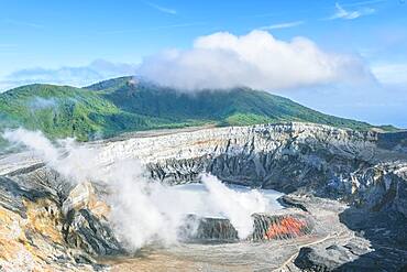 Poas Volcano, Poas National Park, Costa Rica, Central America