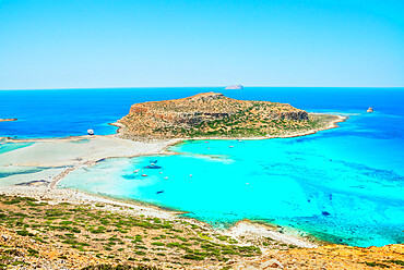 Balos Bay, Gramvousa Peninsula, Chania, Crete, Greek Islands, Greece, Europe