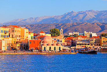 The Venetian Harbour, Chania, Crete, Greek Islands, Greece, Europe