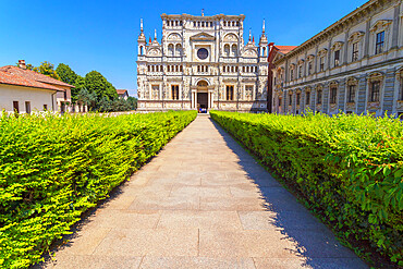 Abbey church, Certosa di Pavia monastery, Certosa di Pavia, Lombardy, Italy