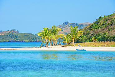 Tropical sandy beach, Matacawalevu Island, Yasawa islands, Fiji, South Pacific Islands, Pacific