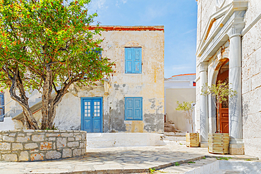 Old town, Halki Island, Dodecanese Islands, Greek Islands, Greece, Europe